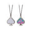 Sublimation Blank Aluminum Pendant Necklace NJEW-E020-02P-01-1