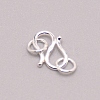 925 Sterling Silver S Shape Clasps STER-WH0001-08B-1