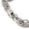 Non-Tarnish 304 Stainless Steel Oval Link Chain Bracelets BJEW-D030-11B-P-3
