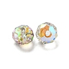 Transparent Electroplate Glass Beads GLAA-L046-02B-2