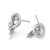 Brass Stud Earring Findings KK-M270-28P-2