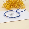 Miyuki Seed Braided Bead Bracelet with Open Star BJEW-P269-31E-3
