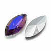 Pointed Back Glass Rhinestone Cabochons RGLA-T020-7x15mm-07-2