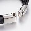 Men's Braided Microfiber Cord Multi-strand Bracelets BJEW-P198-06-1-4