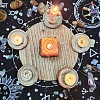 Wooden Pentagram Candle Holders WICR-PW0003-005-4