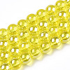 Electroplate Transparent Glass Beads Strands GLAA-T032-T8mm-AB12-1