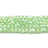 Imitation Jade Electroplate Glass Beads Strands GLAA-F029-J4mm-A01-1