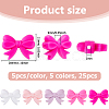 25Pcs 5 Colors Silicone Beads SIL-HS0001-13A-2