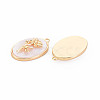 Brass Birth Floral Pendants KK-S364-287-2