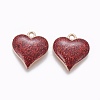 Alloy Enamel Pendants ENAM-L017-G-2