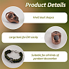 3Pcs 3 Colors Skull Brass Beads KK-FG0001-22-4