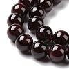 Natural Garnet Round Beads Strands G-A025-02-4
