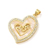 Mother's Day Brass Micro Pave Clear Cubic Zirconia Pendants FIND-Z041-21B-1