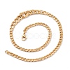 Men's PVD Vacuum Plating 304 Stainless Steel Graduated Cuban Link Chain Necklaces & Bracelets Jewelry Sets SJEW-I207-01G-2