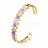 Brass Micro Pave Clear Cubic Zirconia Cuff Bangles BJEW-N302-006D-NF-3