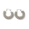 Brass Wire Mass Hoop Earrings for Women EJEW-G337-01P-1