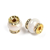 Resin Beads with Brass Rhinestone Rondelle KK-H490-05G-07-2