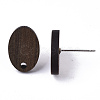 Walnut Wood Stud Earring Findings X-MAK-N033-006-4