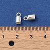925 Sterling Silver Cord Ends STER-F032-09S-3.5mm-3