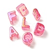 UV Plating Rainbow Iridescent Acrylic Beads OACR-C012-02A-1-2