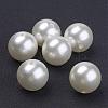 Creamy White Acrylic Imitation Pearl Round Beads for Chunky Kids Necklace X-PACR-20D-12-1
