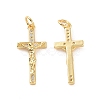 Rack Plating Brass Micro Pave Cubic Zirconia Pendants KK-C008-37G-1