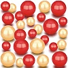 Gradient Round ABS Plastic Imitation Pearl No Hole Beads FIND-PH0007-81-1