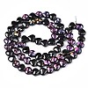Electroplate Glass Beads Strands X-EGLA-S188-14-C01-2