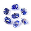 Handmade Gold & Silver Foil Glass Beads FOIL-N030-02C-1