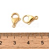 Ion Plating(IP) 304 Stainless Steel Lobster Claw Clasps Hand Polished STAS-AB12-G-01-3