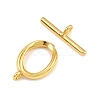 Oval Brass Toggle Clasps KK-G548-35G-3