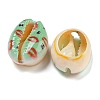 Printed Natural Shell Beads BSHE-G037-01A-2