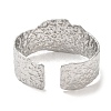 Non-Tarnish 304 Stainless Steel Hammered Wide Cuff Bangles for Women BJEW-L682-012P-2