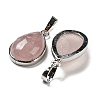 Natural Rose Quartz Pendants G-I358-B18-2