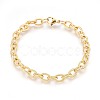Ion Plating(IP) 304 Stainless Steel Cable Chain Bracelets BJEW-P237-20G-1