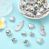 50Pcs 5 Styles UV Plating Opaque CCB Plastic Beads MACR-YW0004-72-5