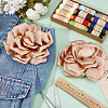 2Pcs Polyester Flower Iron Pins JEWB-GO0001-18C-4