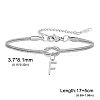 304 Stainless Steel Initial Charm Bracelets FS-WGD8E41-17-1