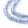 Electroplate Glass Beads Strands EGLA-F149-PL-01-3