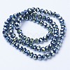 Electroplate Transparent Glass Beads Strands EGLA-A034-T6mm-UA09-2