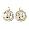 Brass Micro Pave Cubic Zirconia Pendants KK-G485-17C-G-1