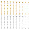 20Pcs 2 Colors 304 Stainless Steel Chain Extender STAS-UN0060-91-1