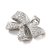 Brass Micro Pave Clear Cubic Zirconia Pendants FIND-Z041-03B-2