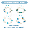 4Pcs 4 Style Natural Shell with Evil Eye Braided Bead Bracelets Set BJEW-FI0001-74-9