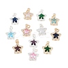 Brass Micro Pave Cubic Zirconia Pendants KK-K421-01-1