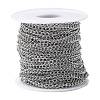 Tarnish Resistant 304 Stainless Steel Curb Chains CHS-Q001-11-4