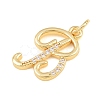 Brass Micro Pave Clear Cubic Zirconia Pendants CU-CBA7939-01B-G-2