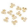 10Pcs Brass Micro Pave Clear Cubic Zirconia Charms KK-TA0002-85-2