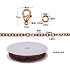 DIY 3m Brass Cable Chain Jewelry Making Kit DIY-YW0005-75R-3