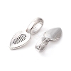 Tibetan Style Alloy Glue-on Flat Pad Bails for Pendants Making TIBEP-YW0001-50-2